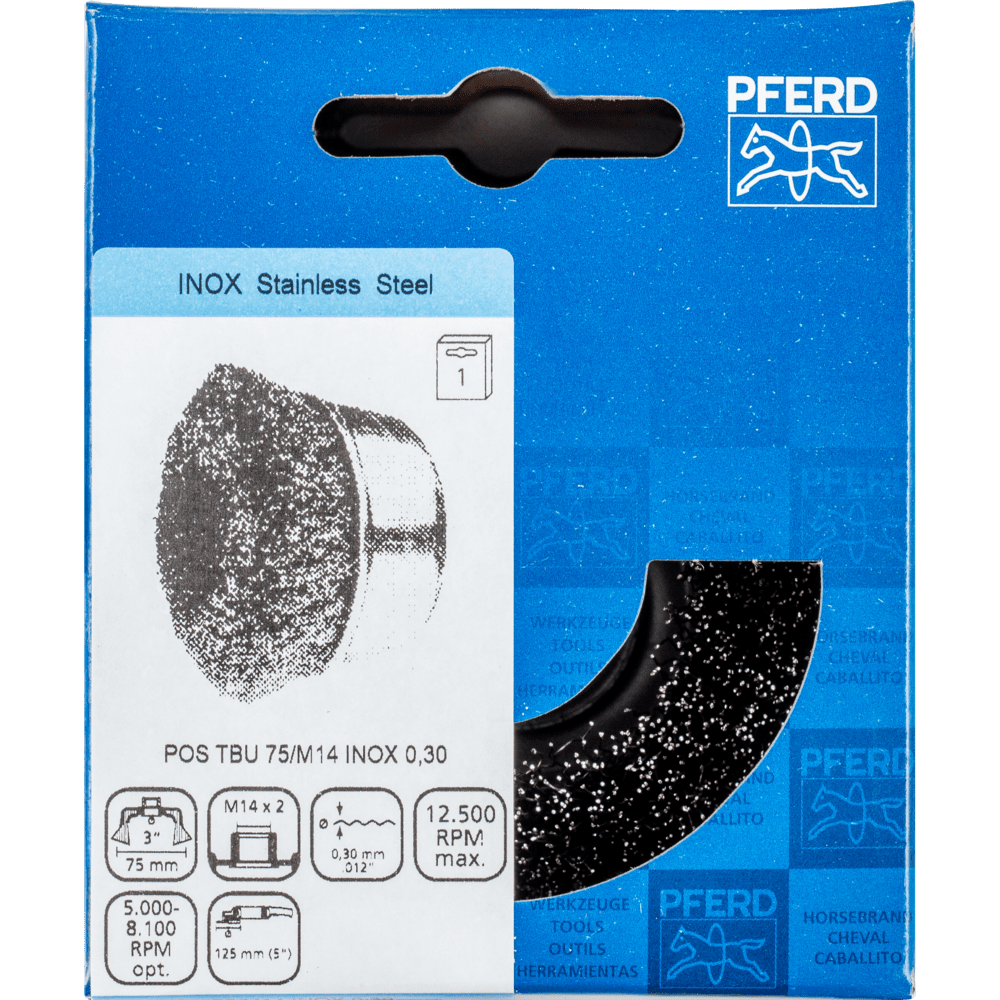 PFERD Topfbürsten mit Gewinde POS TBU 75/M14 INOX 0,30 Produktbild img2 L