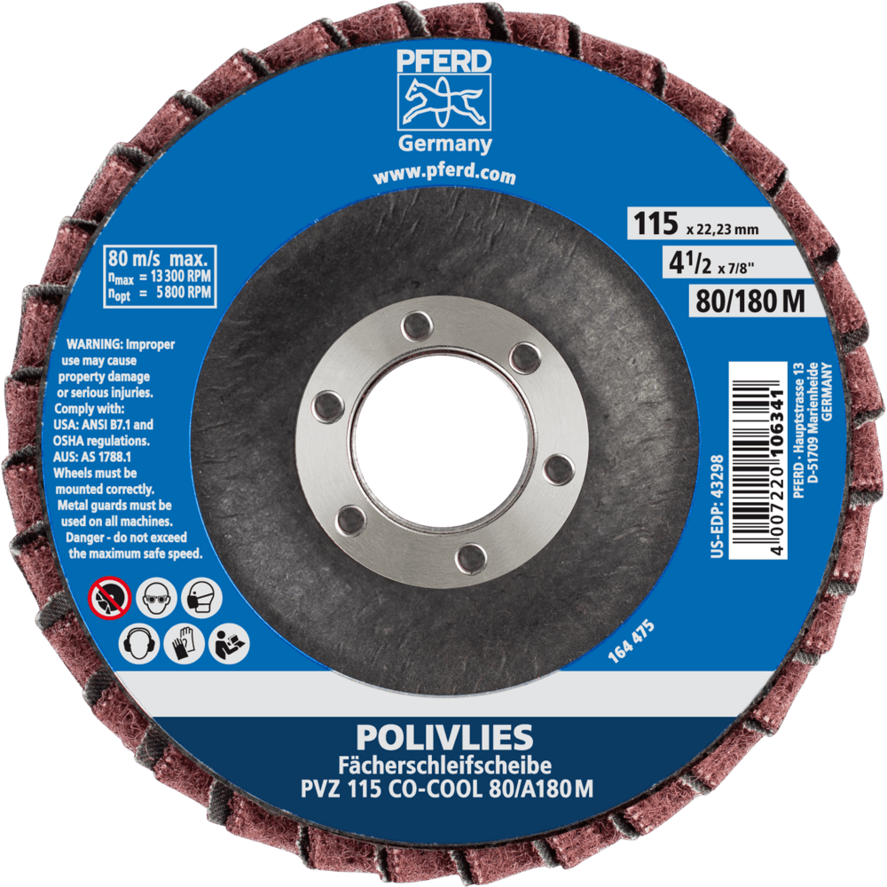 PFERD Vlieswerkzeuge PVZ 115 CO-COOL 80 / A 180 M Produktbild img3 L