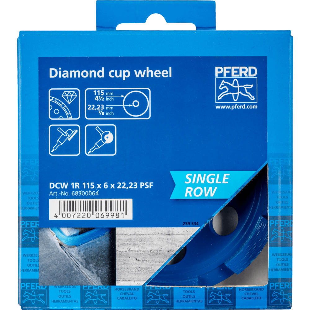 PFERD Diamantwerkzeuge für die Bauindustrie DCW 1R 115X6X22,23 PSF Produktbild img2 L