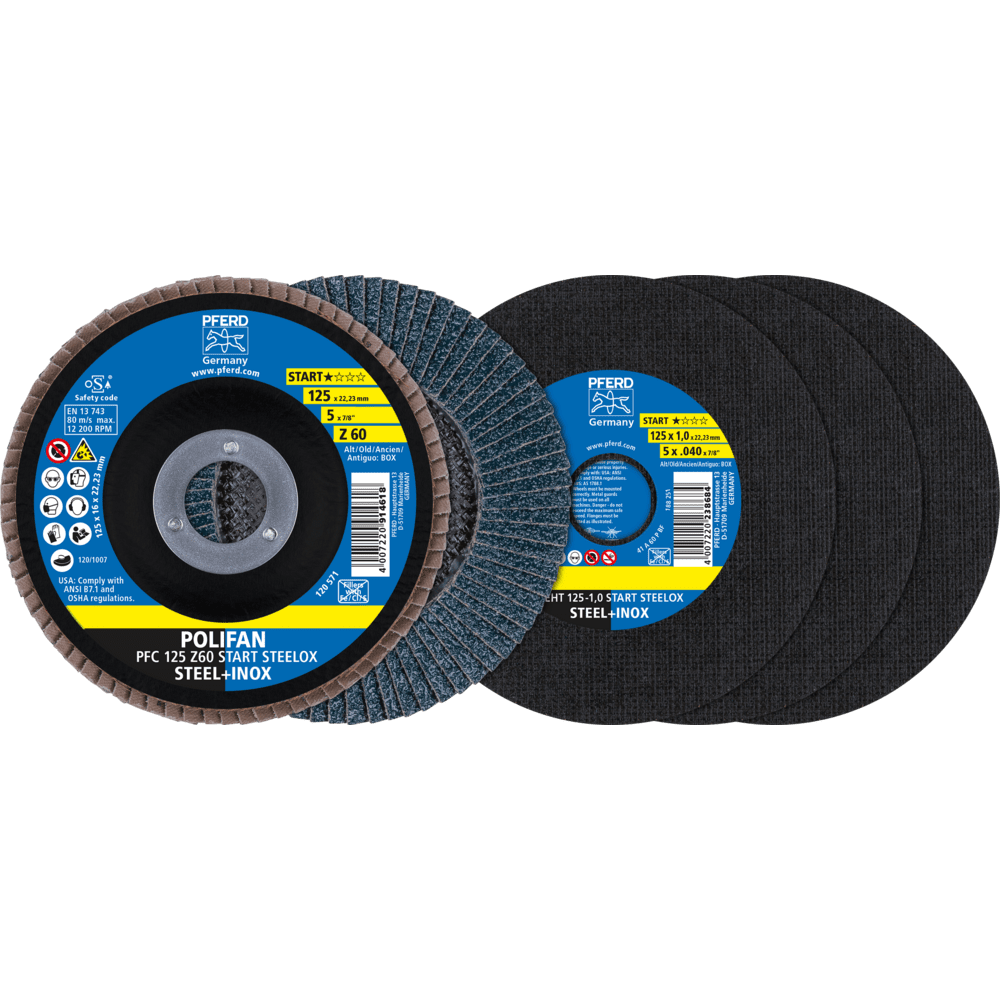 PFERD VKF-Material 6/VKF-Aktionen SET 125 START STEELOX (EHT 1,0/PFC Z60) Produktbild img1 L