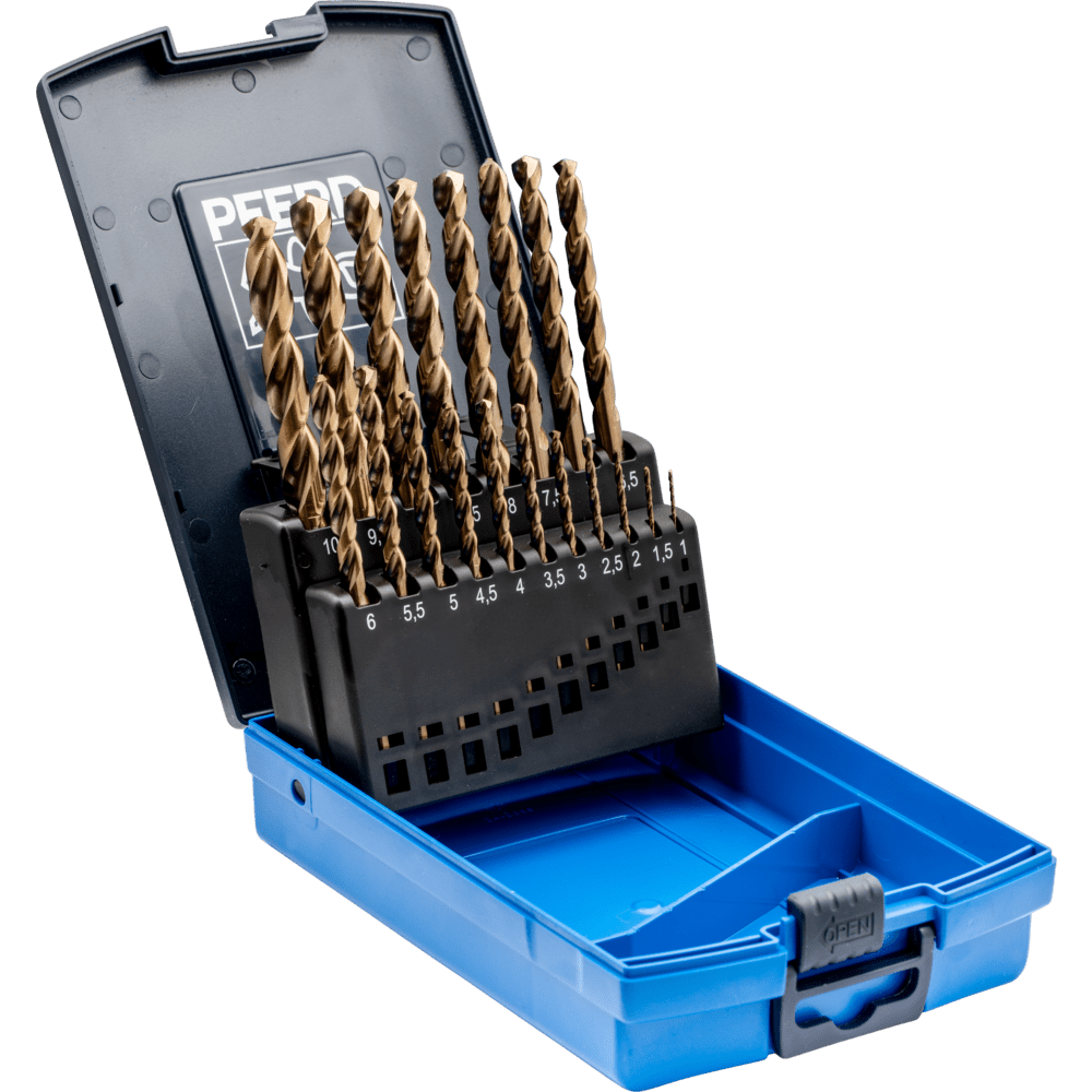 PFERD Bohr- und Senkwerkzeuge SET SPB DIN 338 HSSE N 1-10 INOX 19 Produktbild img1 L