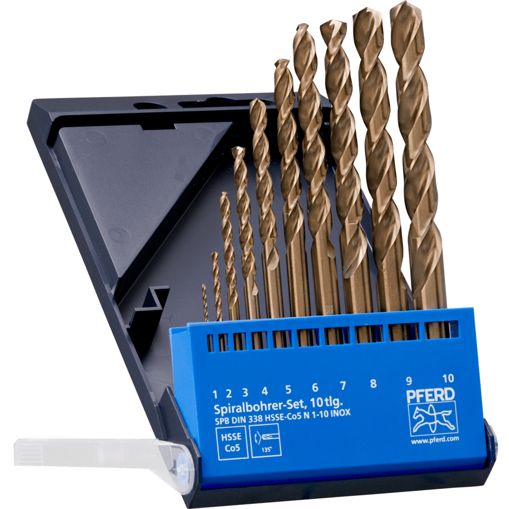 PFERD Bohr- und Senkwerkzeuge SET 10tl.DIN338 HSSE N 1-10 INOX Produktbild img1 L