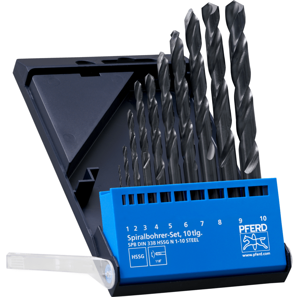 PFERD Bohr- und Senkwerkzeuge SET 10tl.DIN338 HSSG N 1-10 STEEL Produktbild img1 L