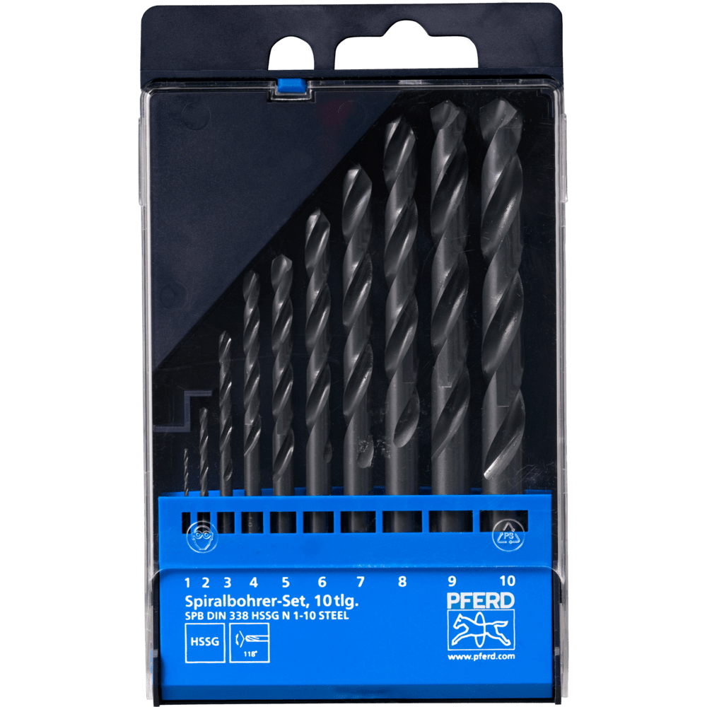 PFERD Bohr- und Senkwerkzeuge SET 10tl.DIN338 HSSG N 1-10 STEEL Produktbild img2 L