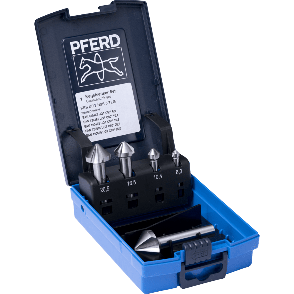 PFERD Bohr- und Senkwerkzeuge SET UGT HSS DIN335 C90° 5 Produktbild img1 L