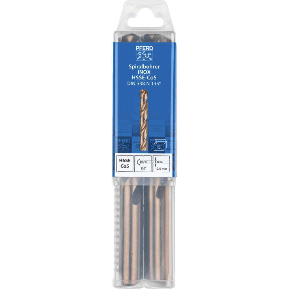 PFERD Bohr- und Senkwerkzeuge SPB DIN 338 HSSE N 12,5 INOX Produktbild img2 L