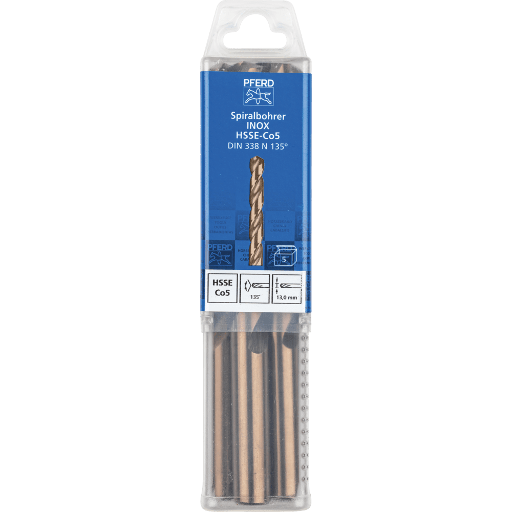 PFERD Bohr- und Senkwerkzeuge SPB DIN 338 HSSE N 13,0 INOX Produktbild img2 L
