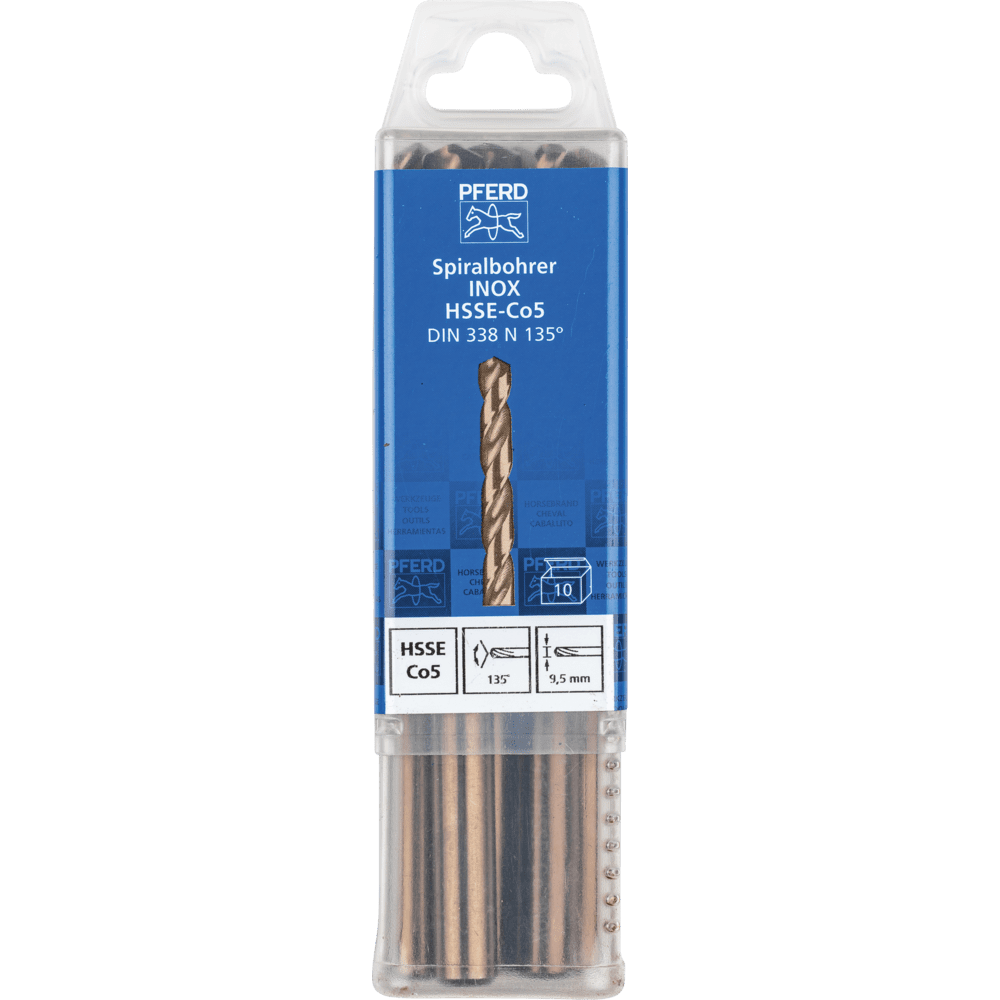 PFERD Bohr- und Senkwerkzeuge SPB DIN 338 HSSE N 9,5 INOX Produktbild img2 L