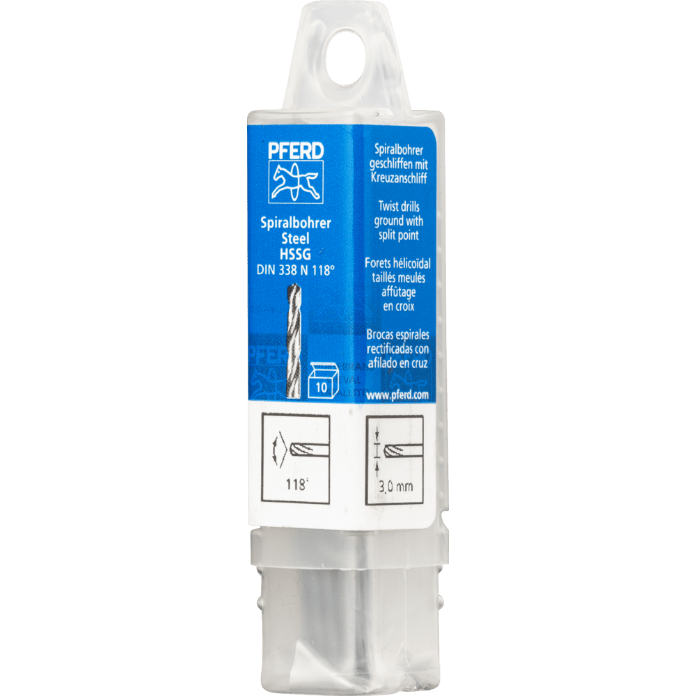 PFERD Bohr- und Senkwerkzeuge SPB DIN 338 HSSG N 3,0 STEEL Produktbild img2 L