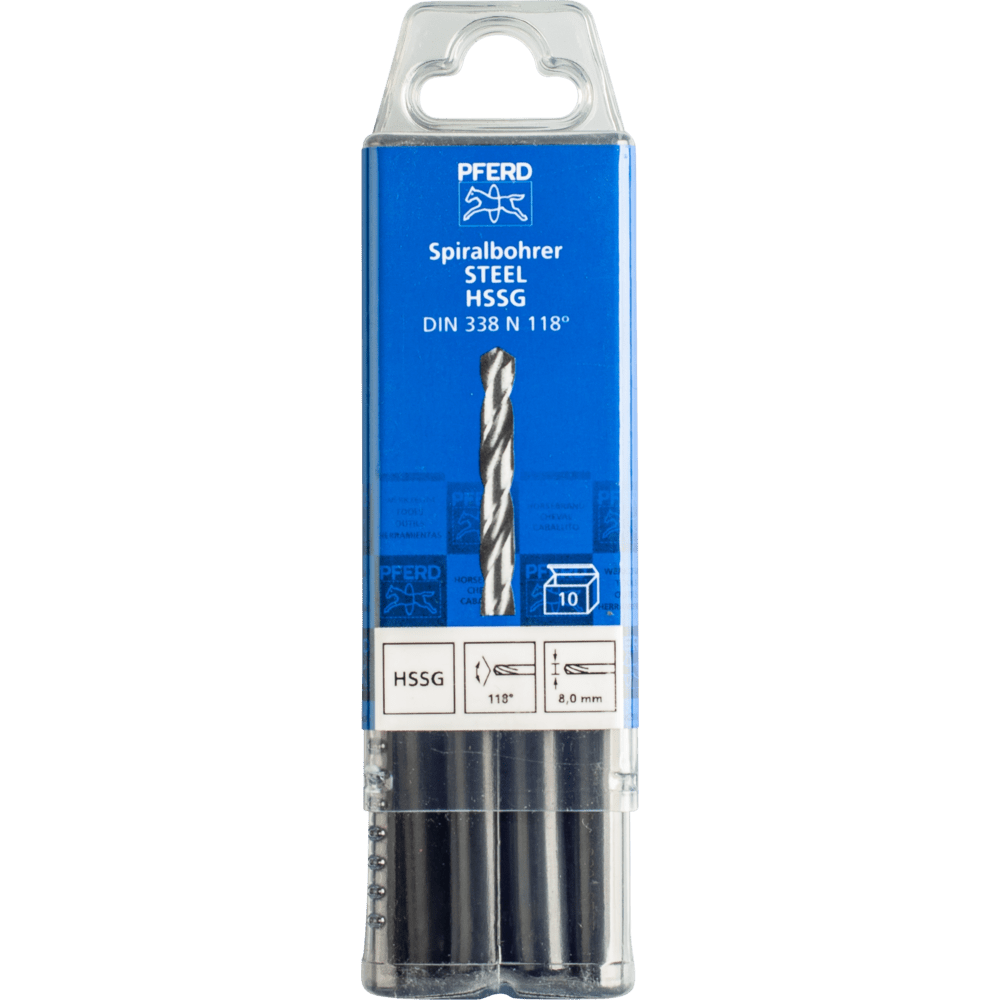 PFERD Bohr- und Senkwerkzeuge SPB DIN 338 HSSG N 8,0 STEEL Produktbild img2 L