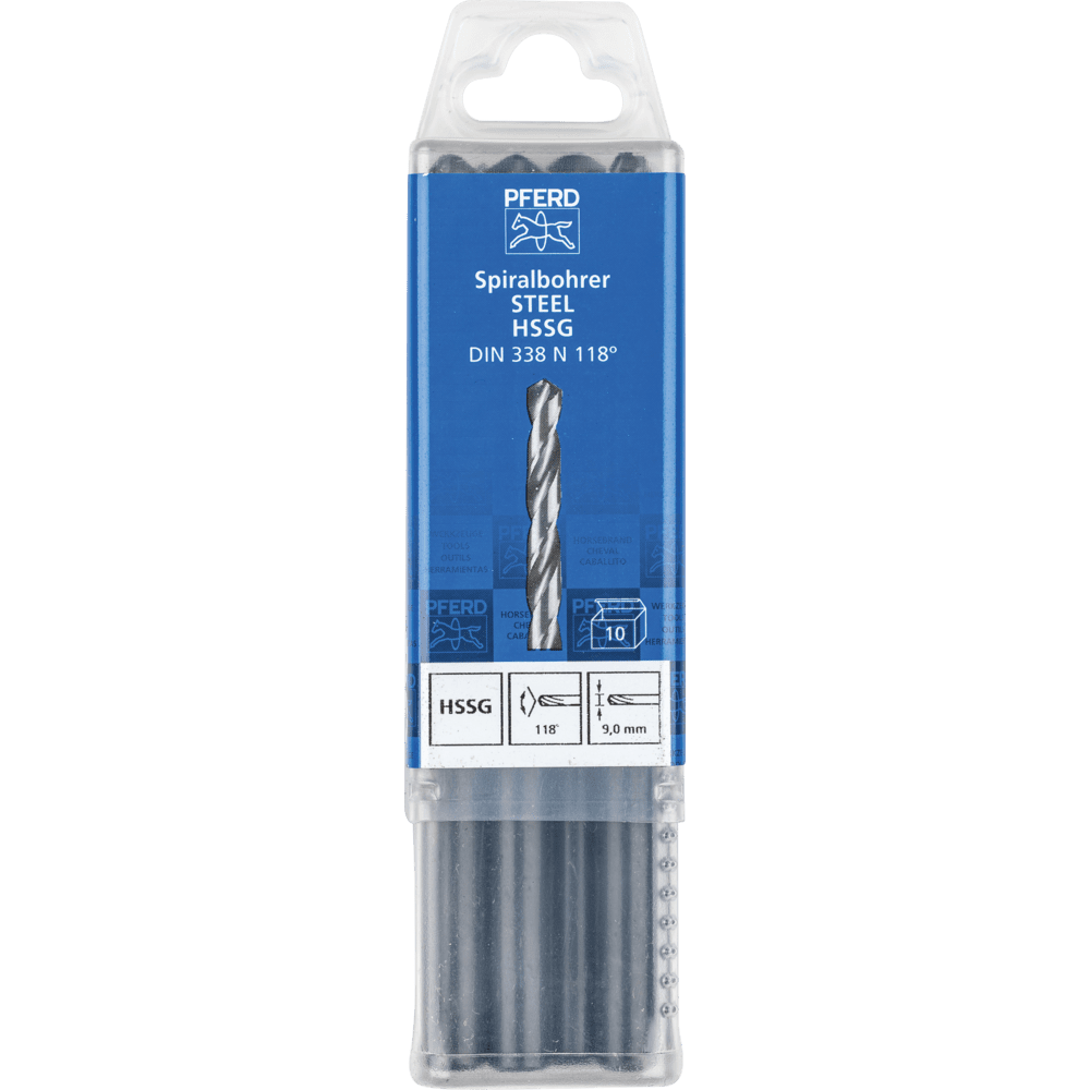 PFERD Bohr- und Senkwerkzeuge SPB DIN 338 HSSG N 9,0 STEEL Produktbild img2 L