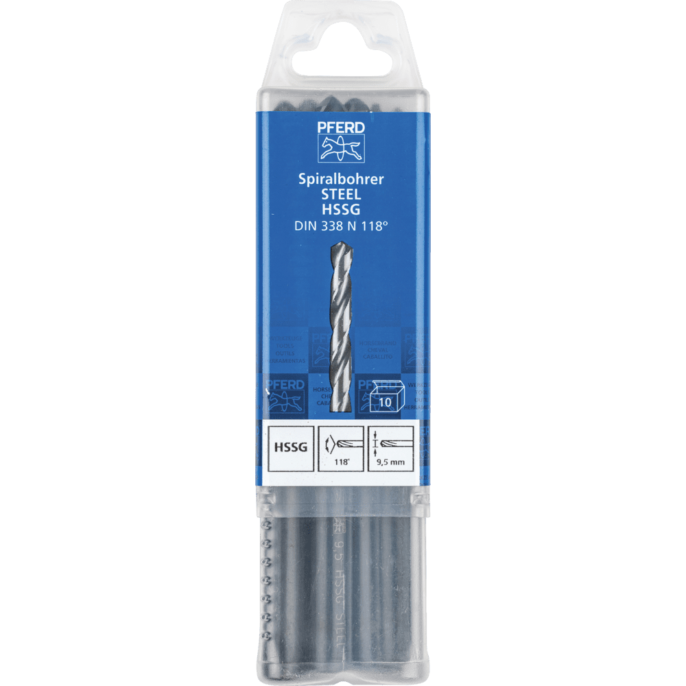 PFERD Bohr- und Senkwerkzeuge SPB DIN 338 HSSG N 9,5 STEEL Produktbild img2 L