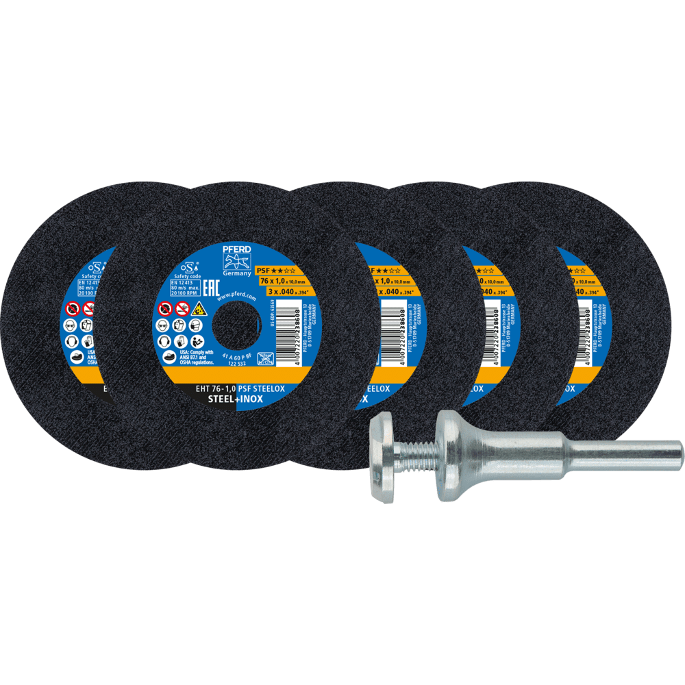 PFERD Trennscheiben STARTKIT EHT 76-1,0 PSF STEELOX/10 (5+1) Produktbild img1 L