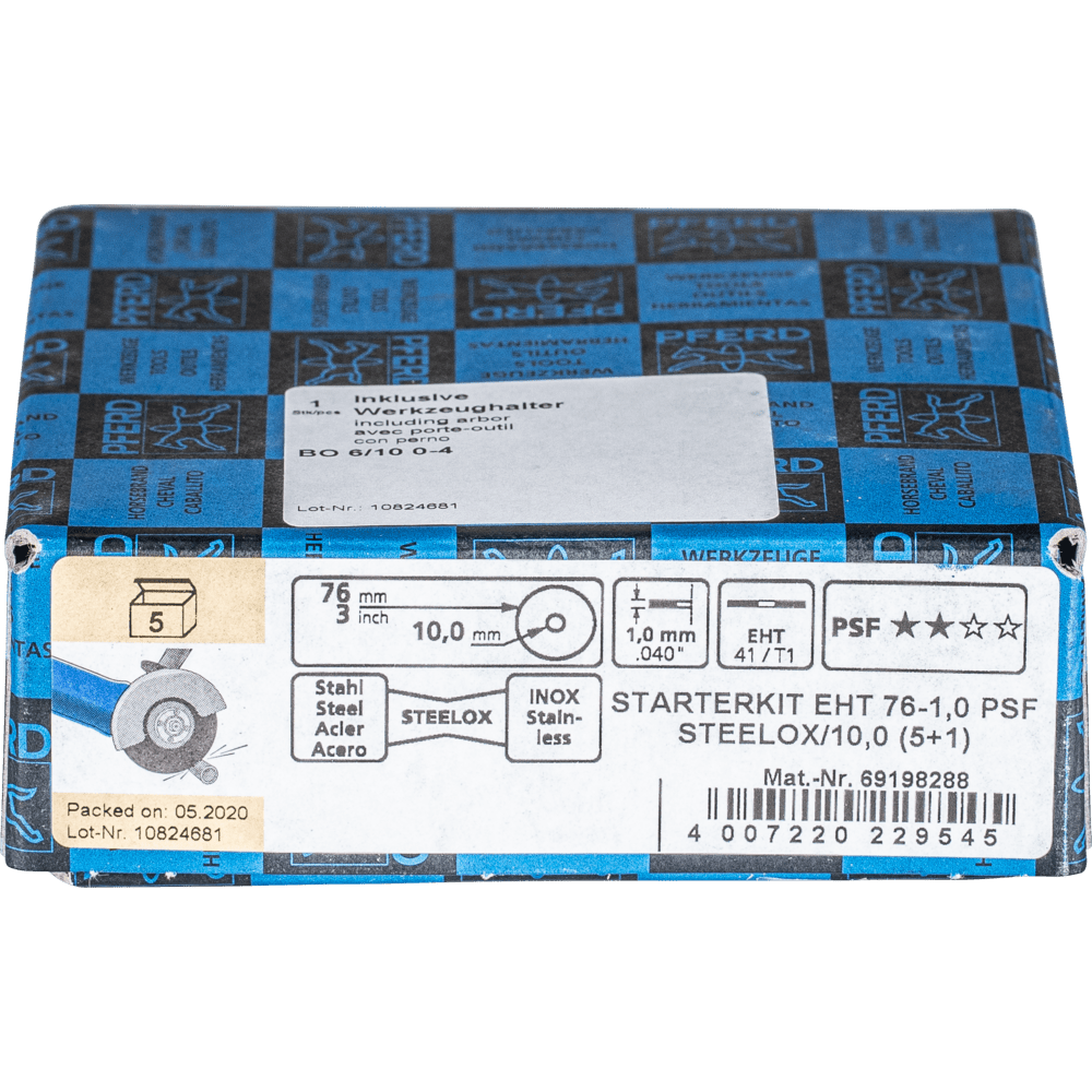PFERD Trennscheiben STARTKIT EHT 76-1,0 PSF STEELOX/10 (5+1) Produktbild img2 L