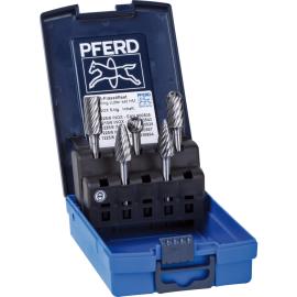 Hartmetallfrässtifte-Set für Hochleistung, Zahnung INOX