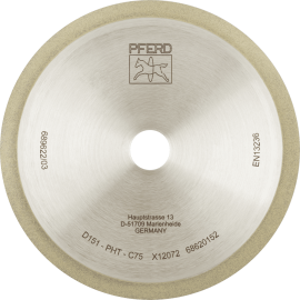PFERD Dia.- und CBN-Werkzeuge Kunstharz 1A1R 150-1-7-20 D 151 PHT C75 Produktbild
