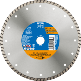 Diamant-Trennscheiben für die Bauindustrie, Ausführung mit geschlossenem Rand (TURBO) PSF