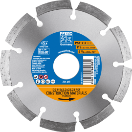 PFERD Diamantwerkzeuge für die Bauindustrie DS 115 x 2,2 x 22,23 PSF Produktbild