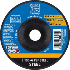 PFERD Schruppscheiben E 100-6 PSF STEEL/16,0 Produktbild
