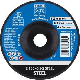 PFERD Schruppscheiben E 100-6 SG STEEL/16,0 Produktbild