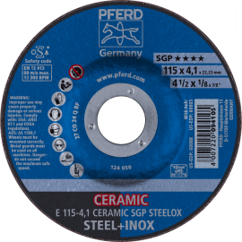 PFERD Schruppscheiben E 115-4,1 CERAMIC SGP STEELOX Produktbild