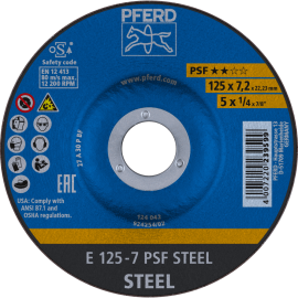 PFERD Schruppscheiben E 125-7 PSF STEEL (5) Produktbild