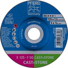 PFERD Schruppscheiben E 125-7 SG CAST+STONE Produktbild