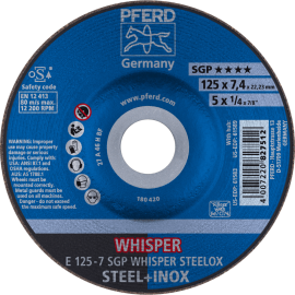 PFERD Schruppscheiben E 125-7 SGP WHISPER STEELOX Produktbild