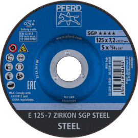 PFERD Schruppscheiben E 125-7 ZIRKON SGP STEEL Produktbild