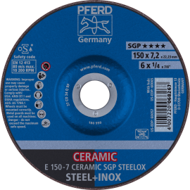 PFERD Schruppscheiben E 150-7 CERAMIC SGP STEELOX Produktbild
