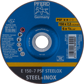 PFERD Schruppscheiben E 150-7 PSF STEELOX Produktbild