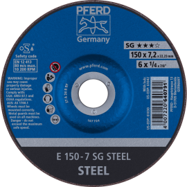 PFERD Schruppscheiben E 150-7 SG STEEL Produktbild