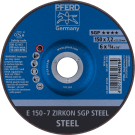 PFERD Schruppscheiben E 150-7 ZIRKON SGP STEEL Produktbild