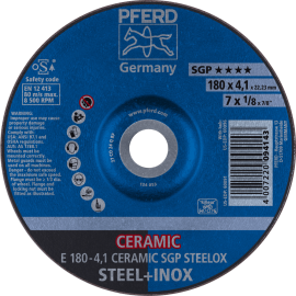PFERD Schruppscheiben E 180-4,1 CERAMIC SGP STEELOX Produktbild