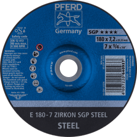 PFERD Schruppscheiben E 180-7 ZIRKON SGP STEEL Produktbild