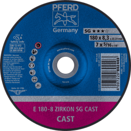 PFERD Schruppscheiben E 180-8 ZIRKON SG CAST Produktbild