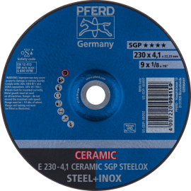 PFERD Schruppscheiben E 230-4,1 CERAMIC SGP STEELOX Produktbild