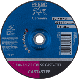 PFERD Schruppscheiben E 230-4,1 ZIRKON SG CAST+STEEL Produktbild