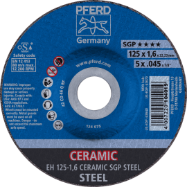 PFERD Trennscheiben EH 125-1,6 CERAMIC SGP STEEL Produktbild