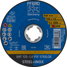 PFERD Trennscheiben EHT 125-1,0 PSF STEELOX/X-LOCK (10) Produktbild