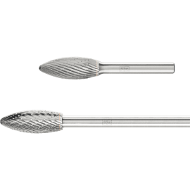 Hartmetallfrässtifte für universellen Einsatz, Zahnung 3 PLUS, Flammenform B