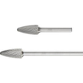 Hartmetallfrässtifte für universellen Einsatz, Zahnung 3 PLUS, Rundbogenform RBF