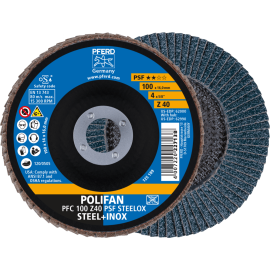 PFERD POLIFAN-Fächerscheiben PFC 100 Z40 PSF STEELOX/16 Produktbild