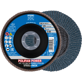 PFERD POLIFAN-Fächerscheiben PFC 125 Z60 SG POWER STEELOX (2) Produktbild