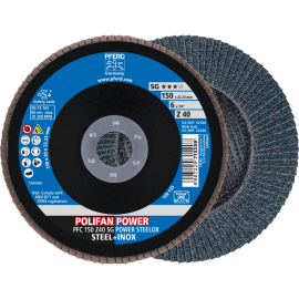 PFERD POLIFAN-Fächerscheiben PFC 150 Z 40 SG POWER STEELOX Produktbild