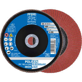 PFERD POLIFAN-Fächerscheiben PFC 180 A-COOL 80 SG INOX+ALU Produktbild