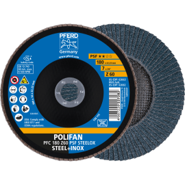 PFERD POLIFAN-Fächerscheiben PFC 180 Z 60 PSF STEELOX Produktbild