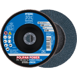 PFERD POLIFAN-Fächerscheiben PFC 180 Z 60 SG POWER STEELOX Produktbild