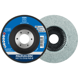 PFERD Poliflex-Feinschleif-Werkzeuge PFD 115-22 CN 60 PUR-W Produktbild