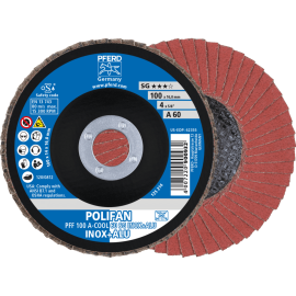 PFERD POLIFAN-Fächerscheiben PFF 100 A-COOL 60 SG INOX+ALU/16,0 Produktbild